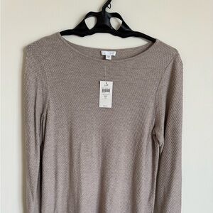 J. Jill Taupe Textured Tunic Top